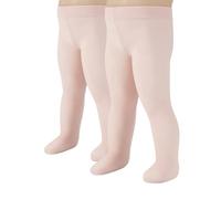 CALZITALY 2/4 Pairs Baby Plain Microfibre Semi Opaque Tights, Newborn Pantyhose | 40 DEN | 3 to 24 Months | Made in Italy