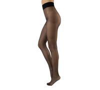 CALZITALY Collant Voile Femme, Effet Nu, Transparent, 20 DEN | Noir, Naturel, Violet, Vert, Bordeaux, Blanc, Léopard | S, M, L, XL | Made in Italy (XL, BLACK)