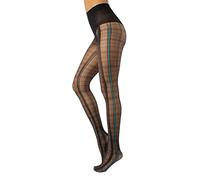 CALZITALY Fashion Tights, Sheer Recycled Yarn Tights, Patterned Floral, Polka Dots, Tartan, Diamonds, Black, S, M, L, XL, 20 DEN, Made in Italy
