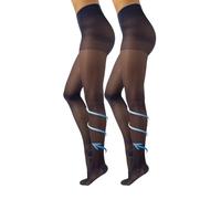 CALZITALY Firm Support Tights Factor 10 mm/Hg | Black, Blue, Skin, Natural Tan | S, M, L, XL, XXL, 3XL, 4XL | 70 DEN | Made in Italy