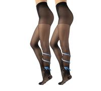 CALZITALY Firm Support Tights Factor 10 mm/Hg | Black, Blue, Skin, Natural Tan | S, M, L, XL, XXL, 3XL, 4XL | 70 DEN | Made in Italy