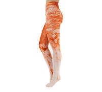 CALZITALY Opaque Microfiber Colour Tights | Comfortable Colored Pantyhose | S, M, L, XL | 80 DEN | Made in Italy (M, Tie-dye dark Orange)