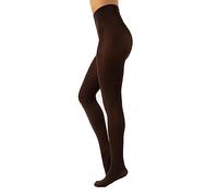 CALZITALY Opaque Microfiber Colour Tights | Comfortable Colored Pantyhose | S, M, L, XL, XXL, 3XL, 4XL | 80 DEN | Made in Italy (L, Brown)