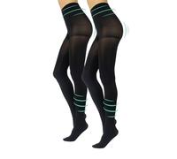 CALZITALY PACK 1/2 PAIRS Opaque Medium Support 8 mm/Hg | Shaper Tights | S, M, L, XL | Black | 100 DEN | Made in Italy | (S, 2 X Black)