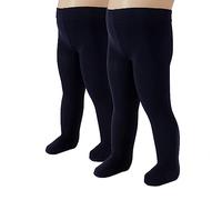 CALZITALY PACK 2 PAIA Collant Neonato, Collant in Microfibra, Calzamaglia Neonato Cotone, Bianco, Panna, Blu, Rosa, Da 3 a 24 Mesi, 40 DEN, Made in Italy