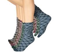 CALZITALY PACK 4/5 PAIRS Woman Pop Socks, Loose Top Socks, Non Elastic Band Socks, Diamond Knee High Socks | Green, Blue, Skin, Black | Made in Italy