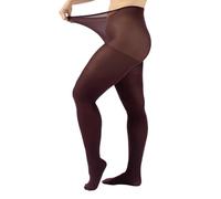 CALZITALY Plus Size Opaque Tights, Curvy Extra Large Pantyhose, 60 DEN, L, XL, 2XL, 3XL, 4XL, Blue, Black, Made in Italy (3XL, Wine)