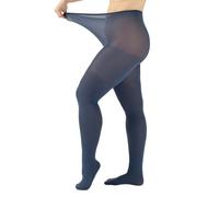 CALZITALY Plus Size Opaque Tights, Curvy Extra Large Pantyhose, 60 DEN, L, XL, 2XL, 3XL, 4XL, Blue, Black, Made in Italy (4XL, Blue Jeans)