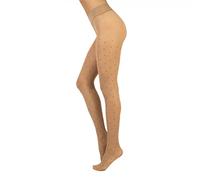 CALZITALY Seamless Sheer Tights Plain or with Polka Dots | Black, Skin, Blue | S, M/L, L/XL | 15 DEN | Made in Italy (L-XL, SKIN POIS)