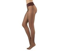 CALZITALY Seamless Sheer Tights Plain or with Polka Dots | Black, Skin, Blue | S, M/L, L/XL | 15 DEN | Made in Italy (UK, Alpha, M, L, Regular, Regular, Brown)