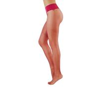 CALZITALY Seamless Sheer Tights Plain or with Polka Dots | Black, Skin, Blue | S, M/L, L/XL | 15 DEN | Made in Italy (UK, Alpha, L, XL, Regular, Regular, Red)