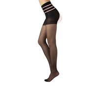 CALZITALY Sheer Support Shaper Tights | Black, Skin | S, M, L, XL | 15 DEN | Made in Italy (L, Black)