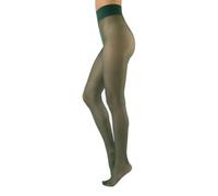CALZITALY Sheer Tights, Nude Pantyhose, Bare Tights | 20 DEN | Black, Skin, White, Bordeaux, Blue, Green, Leopard, Floral | S, M, L, XL | Made in Italy (S, Verde Bosco)
