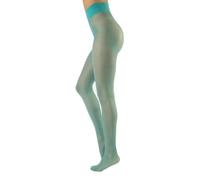 CALZITALY Sheer Tights, Nude Pantyhose, Bare Tights | 20 DEN | Black, Skin, White, Bordeaux, Blue, Green, Leopard, Floral | S, M, L, XL | Made in Italy (L, Acqua Green)
