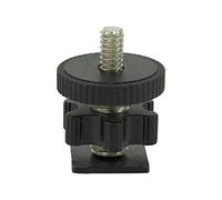 Cam Caddie® 1/4”-20 Flashner™ High Strength Flash Shoe Converter/Adapter with Standard Tripod Threaded Post Made from High Strength Steel and Aluminum Hot and Cold Shoe Compatible (Black)