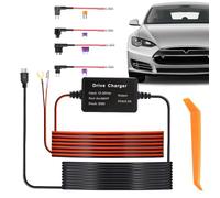 Cam Hardwire Kit, 12V-24V to 5V Hard Wire Charger, Professional Dashboard Camera Power Cable, Smart Voltage Protection Hardwire Kit for Dashcams, GPS, and Radar Detectors