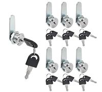 Cam Lock 6 Pack Cabinet Drawer Lock 16mm Mailbox Security Zinc Alloy Locks With 12 Keys for Cupboard Letter Box Door Toolbox