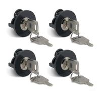Cam Lock Cylinder, Generic-Socket Lock With Key For Power Outlet Security, Zinc Alloy Child Safety Anti-Theft Plug-Lock, Dark Gray, 36mm(4PCS)