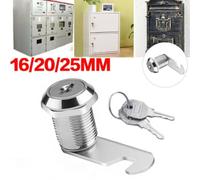 Cam Lock for Cabinets, Drawers & Mailboxes - 16/20/25 mm Metal Alloy Cam Door Lock with 2 Keys, Keyed Alike, 90° Closure