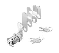 Cam Lock for Lockers and Cabinets, 16-30mm, 2 Pieces with 5 Keys, Ideal for Mailboxes and Drawer Security