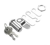 Cam Lock Set Zinc Alloy Cabinet Drawer Mailbox Toolbox RV Camper Door Replacement Lock with 2 Keys and 3 Lock Plates, 16mm and 30mm Cylinder Sizes,(30mm)