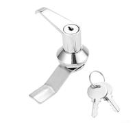 Cam Lock with Keys, Aluminium Alloy Cabinet Door Handle Lock, Panel Mount Security Lock for Mailbox Cupboard Drawer Locker