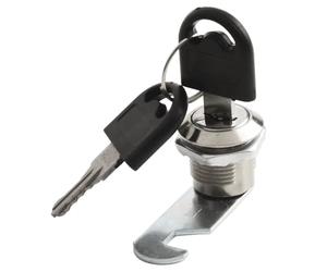 Cam Locks, Zinc Alloy Drawer Lock, 6 Pieces with 2 Keys, Suitable for Cabinets, Filing, and Mailboxes, Fits Door Thickness 16-30mm