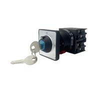 Cam Switch 2 Position ON-OFF (0-1) With Key 3 Poles 690V 20A Selector Rotary Changeover Control Circuit electronic starter YMW42S-20/3 IDGTTLDF