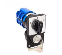 Cam Switch 3 Positions 63A 2-Pin AC 440V, Rotary Switch with Locking, Load Disconnect Switch for Control Cabinet, Machine Control and Industry