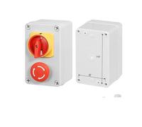 Cam Switch Push Button 2P Box Emergency Stop OFF-ON Silver Chip Conveyor Start Stop Enclosure IDGTTLDF(Padlock Emergency)