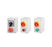 Cam Switch Push Button 2P Box Emergency Stop OFF-ON Silver Chip Conveyor Start Stop Enclosure IDGTTLDF(102 Green)
