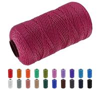 CAMAL Braided Nylon String 3 Strands 1.5mm x 218 Yards Twisted Twine Rope Mason Line String for Gardening Making, DIY Arts Projects, Christmas Decoration, Hanging Ornaments (Wine Red)