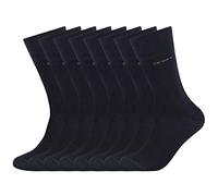 Camano 8 Pairs Unisex 3642 CA-SOFT Cotton Socks without Rubber Print for Men and Women, navy, XL