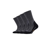 Camano Boys' 9301 Socks, Grey (Anthracite-Black 0008), 23-26 (Pack of 4)