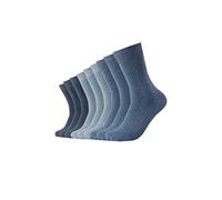 Camano Crew Online Unisex Comfort Cotton Socks 9p, Denim Melange, 43