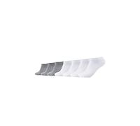 Camano Men's 3003 Ca-Soft Trainers, 7 Pairs Ankle Socks, Opaque, White-Grey, 35-38 (Pack of 7)