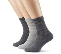 Camano Men's 5943 Sports Socks Basic, Grey (grey 10), 6/8 UK, Pack of 3
