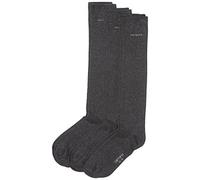 Camano Men's 3942 Ca-Soft Kneehigh 3 Paar Knee-High Socks, Black (Antracite Mel. 08), 43-46 (Pack of 3)