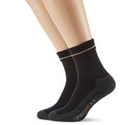 Camano Men's 5942 Sports Socks, Black (Black 5), 2.5/5 (Pack of 2)