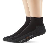 Camano Men's 5932 Sports Socks, Black (Black 5), 9-11 (Pack of 2)