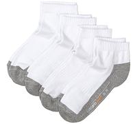 Camano Men's 5932 Sport Quarter 4 Paar Socks, White (White 01), 9/12 UK (Pack of 4)