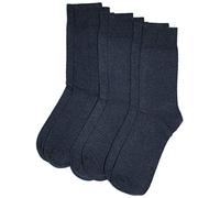 Camano Unisex 3 Pack Socks with Soft Waistband for Adults Cotton Socks - Blue - 12/15