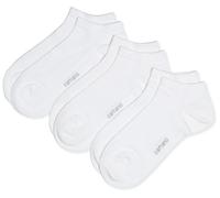 Camano Unisex Ca Soft Sneaker Ankle Socks Pack of 3, White (white), 47