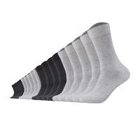 Camano Unisex Comfort Socks 18-Pack Casual, Solid Colors