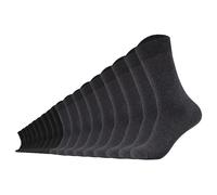 Camano Unisex Comfort Socks 18-Pack Casual, Solid Colors