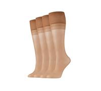 Camano Women's Online Everyday 20 Denier Matt Knee-Highs 4 Pairs, Make Up, One Size
