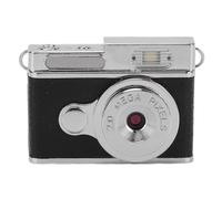 Cámara digital vintage, mini cámara con llavero, mini cámara digital, gran angular 1080P, tipo C, pantalla a color para la vida en el campus, celebraciones de festivales (Black)