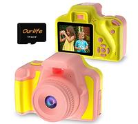 Cámara para niños de 3 a 12 años, 1080P HD de vídeo digital Con reproductor de música MP3, Regalos de cumpleaños de Navidad para niñas y niños de años, colour pink