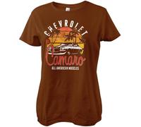 Camaro Damen T-Shirt Chevrolet Sunset Girly Tee GM-5-CAM002-H76-10