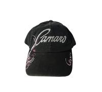 Camaro Script Ladies Adjustable Hat - Officially Licensed Chevrolet Womens Cap Black, Black, One Size